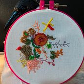 Mi Proyecto del curso: Técnicas avanzadas de bordado: puntadas y composiciones con volumen. Embroider project by Katherine Jara - 06.16.2020