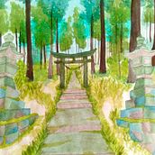 Mi Proyecto del curso: Ilustración en acuarela con influencia japonesa. Un proyecto de Ilustración arquitectónica de lizalethia - 16.06.2020