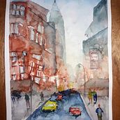 Mi Proyecto del curso: Paisajes urbanos en acuarela. Pintura em aquarela projeto de Mercedes Lires - 17.06.2020