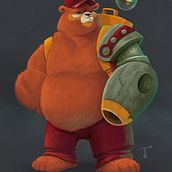 Meu projeto do curso: Urso e abelha - João Campana. Digital Painting project by joaopedro_camps - 06.16.2020