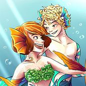 Mermaid and Triton. Projekt z dziedziny R, sunek c i frow użytkownika Angélica Rendón - 17.06.2020