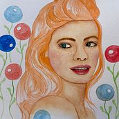 Meu projeto do curso: Retrato ilustrado em aquarela. Fine Arts project by silsugai - 06.17.2020