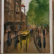 Urban landscapes in watercolour . Projekt z dziedziny  R i sunek architektoniczn użytkownika Claire Thomas - 17.06.2020