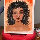 Meu projeto do curso: Retrato ilustrado em aquarela. Un progetto di Pittura ad acquerello di Estela Fonseca - 18.06.2020