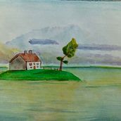 Mi Proyecto del curso: Ilustración en acuarela con influencia japonesa. L, scape Architecture, Painting, and Watercolor Painting project by Fernando Vidal Arévalo - 06.29.2020
