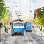 My project in Urban Landscapes in Watercolor course. Un progetto di Pittura ad acquerello di christelledomercq - 19.06.2020