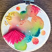My project in Embroidery and Watercolor Basic Techniques course. Un proyecto de Bordado de Mili Tharakan - 19.06.2020