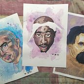 Trabalhos feitos em aquarela. Watercolor Painting project by Felipe Gomes - 06.20.2020
