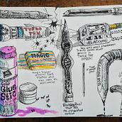 My project in The Art of Sketching: Transform Your Doodles into Art course. Sketchbook projeto de Diane Levesque - 20.06.2020