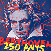 BEETHOVEN 150 ANYS. Design, Poster Design, Graphic Design, Traditional illustration, and Digital Illustration project by Joan Romero Tarriño - 02.27.2020