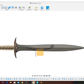 Mi Proyecto del curso: Introducción al diseño e impresión en 3D: Espada de Frodo . % prado_aranda1993 tarafından hazırlanan 3D projesi - 06.20.2020