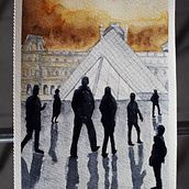 Meu projeto do curso: Paisagens urbanas em aquarela. Een project van Architectuur, Schilderij y Aquarelschilderen van Polly D'Avila - 21.06.2020