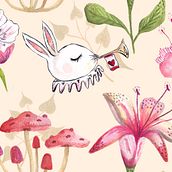 Mi Proyecto del curso: Diseño de patrones ilustrados Alicia en el Pais de las Maravillas. Traditional illustration project by laura florez cardona - 06.21.2020