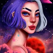 Mi Proyecto del curso: Retratos digitales de fantasía con Photoshop. Un projet de Illustration numérique de Alison Fasabi - 21.06.2020