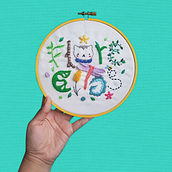 Mi Proyecto del curso: Introducción al bordado en relieve. Embroider, T, pograph, and Design project by Kiki Amaria - 06.22.2020