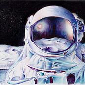 Astronauta. Projekt z dziedziny  R i sunek użytkownika Marisa Zurita López - 22.06.2020