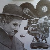 Chaplin. Pencil Drawing project by Ruben Resino - 06.22.2020