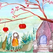 Picnic de primavera. Un proyecto de Ilustración tradicional de leilabelenmontero - 10.07.2020