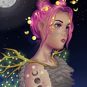 Mi Proyecto del curso: Retratos digitales de fantasía con Photoshop. Animation, and Traditional illustration project by Tamara Icasuriaga Vidal - 06.23.2020