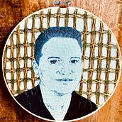 My project in Creation of Embroidered Portraits course. Embroider project by Erica Beaty - 06.24.2020