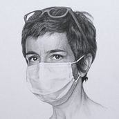 Realistic self-portrait with Graphite Pencil  . Gambar Pensil, Menggambar Potret, Dan Gambar Realistis proyek oleh Duboscq Frédérique - 06.24.2020