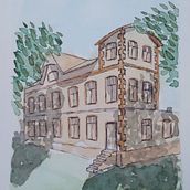 Proyecto de Dibujo Arquitectónico con acuarela y tinta. Watercolor Painting project by Juan Francisco Lukac - 06.28.2020