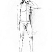 Mi Proyecto del curso: Dibujo anatómico para principiantes. Pensador. Figure Drawing project by luisaacosta_1 - 06.25.2020