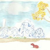 Meu projeto do curso: Ilustração em aquarela com influência japonesa. Un proyecto de Pintura de Eduardo Shiiti Jacob Toma - 25.06.2020