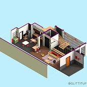 Axos de TV. 3D, Architecture, Digital Architecture, Interior Architecture, and Creativit project by Ricardo Manzanares - 06.25.2020