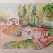 Ferienhaus auf Jogersö(Oxelösund), Schweden. Un progetto di Pittura ad acquerello e Illustrazione architettonica di Uta Holm - 25.06.2020