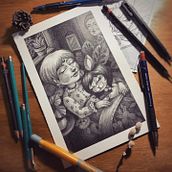  Ilustración y narrativa visual con grafito / Un recuerdo. Projekt z dziedziny Trad, c, jna ilustracja, R, sunek ołówkiem,  R, sunek, Stor, telling,  R, sunek art, st, czn i Narracja użytkownika Doona Espacio Neutral - 17.07.2020