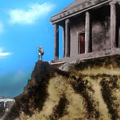 Representación de una acrópolis griega antigua. Un proyecto de Concept Art de Hugo Alejo Exequiel Servin - 04.10.2020