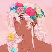 Flower crown. Design, Character Design, Digital Design, Traditional illustration, and Digital Illustration project by Silvia Texido Viyuela - 06.26.2020