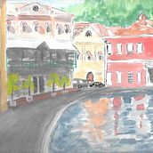 Grenada Harbor, West Indies. One of our favorite spots on earth.. Een project van  Architecturale illustratie van Glenda Rogers - 26.06.2020