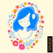 Mi Proyecto del curso: Retrato ilustrado con elementos botánicos. Traditional illustration project by lleragem - 06.27.2020