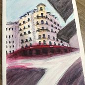 Meu projeto do curso: Desenho arquitetônico com aquarela e tinta. Pintura em aquarela projeto de Leila Tamires Corrêa Botelho - 17.07.2020