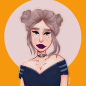 My project in Female Character Portraits in Procreate course. Digital Drawing project by el_james - 06.29.2020