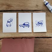 Von der Skizze zum Linoldruck . Pencil Drawing, Traditional illustration, Creativit, Street Art, and Drawing project by Lina - 06.29.2020