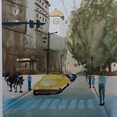 Meu projeto do curso: Paisagens urbanas em aquarela. Street Art, Figure Drawing, Artistic Drawing, and Realistic Drawing project by Jarbas Macedo - 06.29.2020