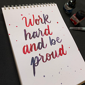 Mi Proyecto del curso: Caligrafía itálica con brush pen. Un progetto di  di Joselyn Ramos Viacava - 30.06.2020