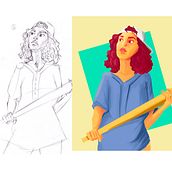 Ilustración de la pluma a digital Ein Projekt aus dem Bereich Zeichnung und Traditionelle Illustration von Edgar Viaje - 30.06.2020