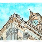 Meu projeto do curso: Desenho arquitetônico com aquarela e tinta. Watercolor Painting, and Fine Arts project by gilpanzer - 07.12.2020