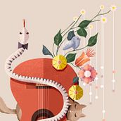 Concerto. Traditional illustration, Digital Illustration, and Children's Illustration project by Ju Lie - 06.30.2020