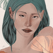 Mi Proyecto final: Retrato ilustrado con Procreate. Portrait Drawing project by Sandra López Romarís - 06.30.2020