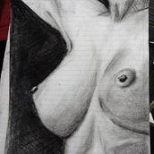Desnudo . Fine Arts, and Pencil Drawing project by Santiago López Garzón - 06.30.2020