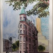 Flatiron Building (Gooderham building), Toronto. Un proyecto de Ilustración arquitectónica de Masooma Naqvi - 01.07.2020