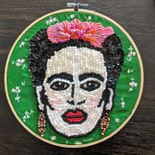 Mi Proyecto del curso: Retratos bordados en pedrería. Arts, Crafts, Embroider, and Sewing project by Narda Góngora - 07.01.2020