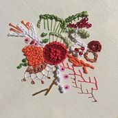 Mi Proyecto del curso: Técnicas avanzadas de bordado: puntadas y composiciones con volumen. Embroider project by Mariana Vásquez - 07.01.2020