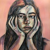 Meu projeto do curso: Retrato artístico em aquarela. Portrait Drawing, Painting, and Watercolor Painting project by Julia Stein Saleme - 07.03.2020