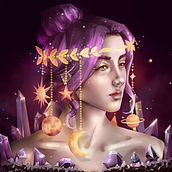 "Moon Lady" Ein Projekt aus dem Bereich Digitale Illustration und Traditionelle Illustration von Daniela Ibáñez - 21.06.2020